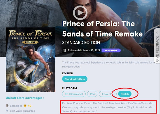 Prince of Persia: The Sands of Time Remake - upgrade gratuito para o PS5 e Xbox Series X|S?