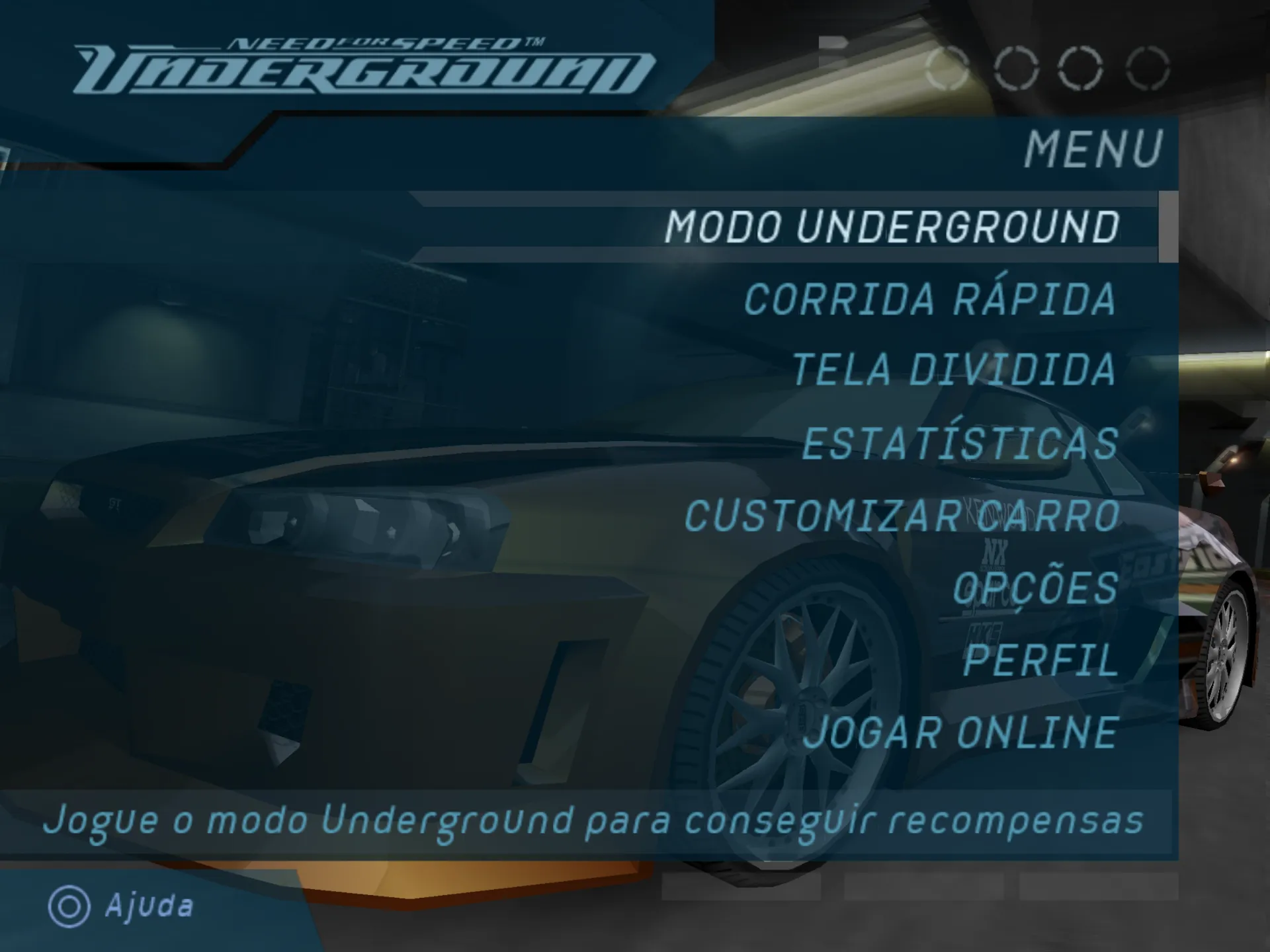 Need For Speed - Underground (2003) PS2 1 Download Patch Tradução Português PT-BR para PlayStation 2