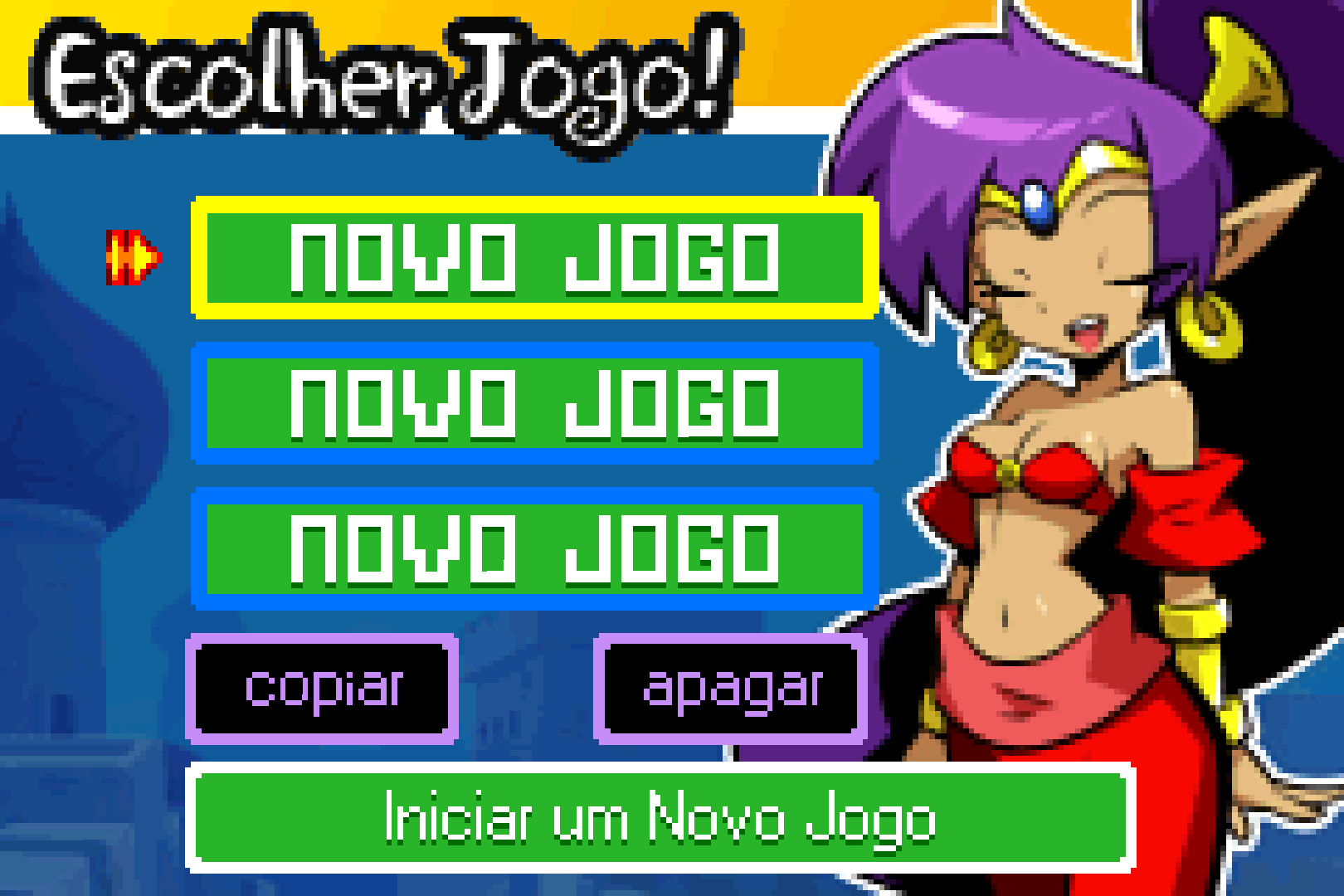Shantae Advance - Risky Revolution (2025) GBA 2 Download Patch Tradução Português PT-BR para Game Boy Advance