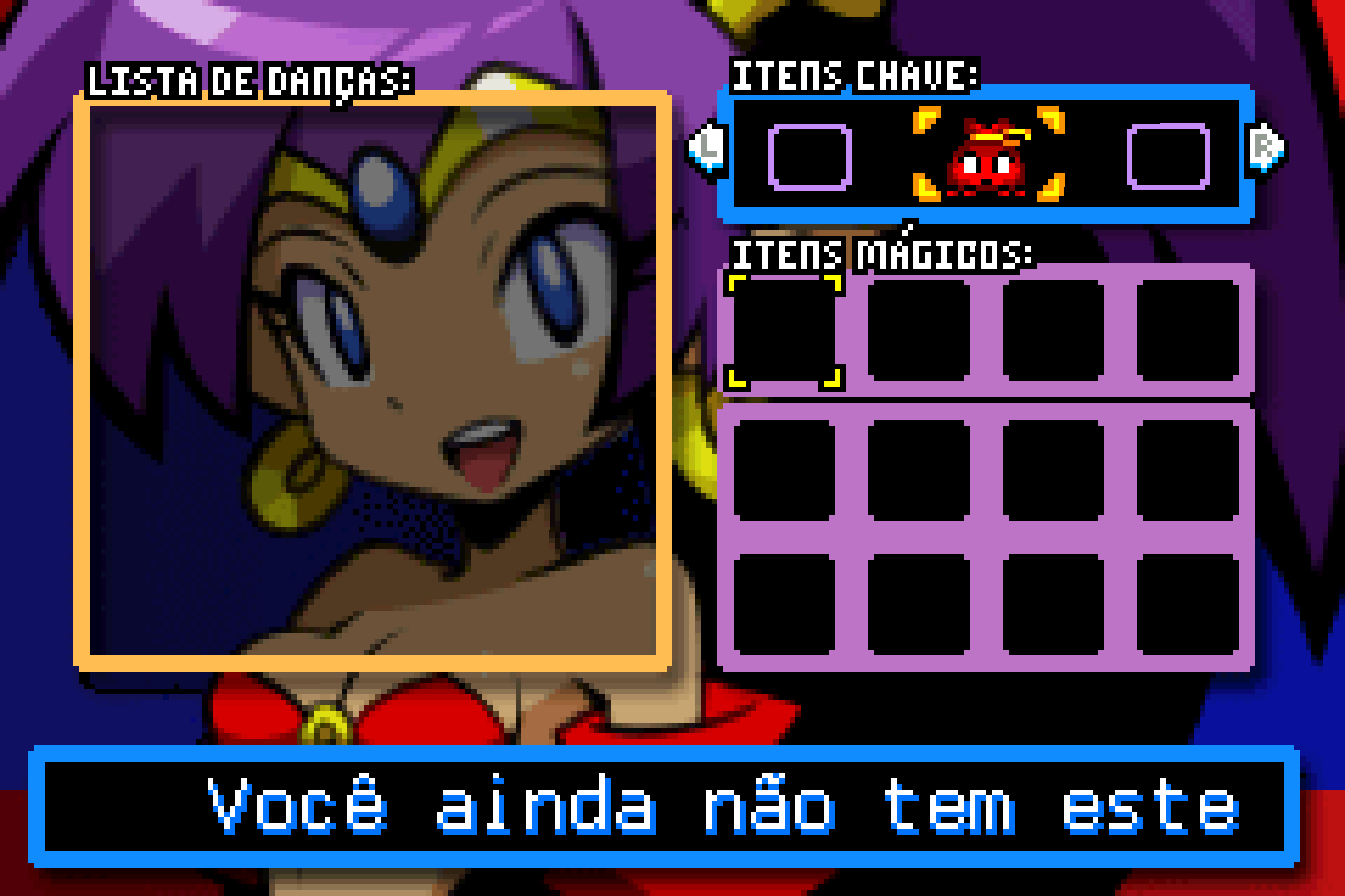 Shantae Advance - Risky Revolution (2025) GBA 6 Download Patch Tradução Português PT-BR para Game Boy Advance